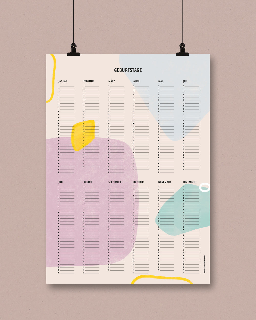 Geburtstagskalender // A2