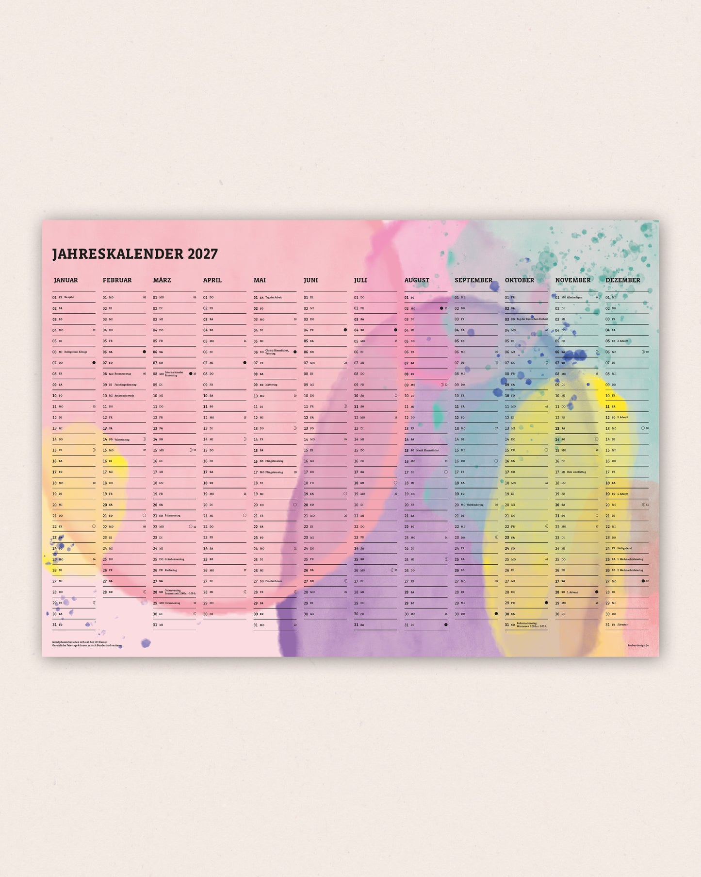 Jahreskalender 2027 // A2