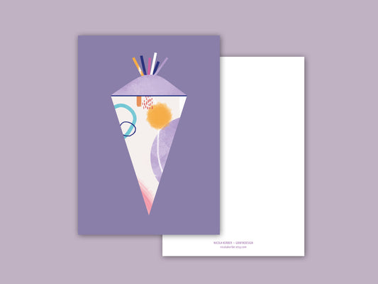 Postkarte Schultüte // A6