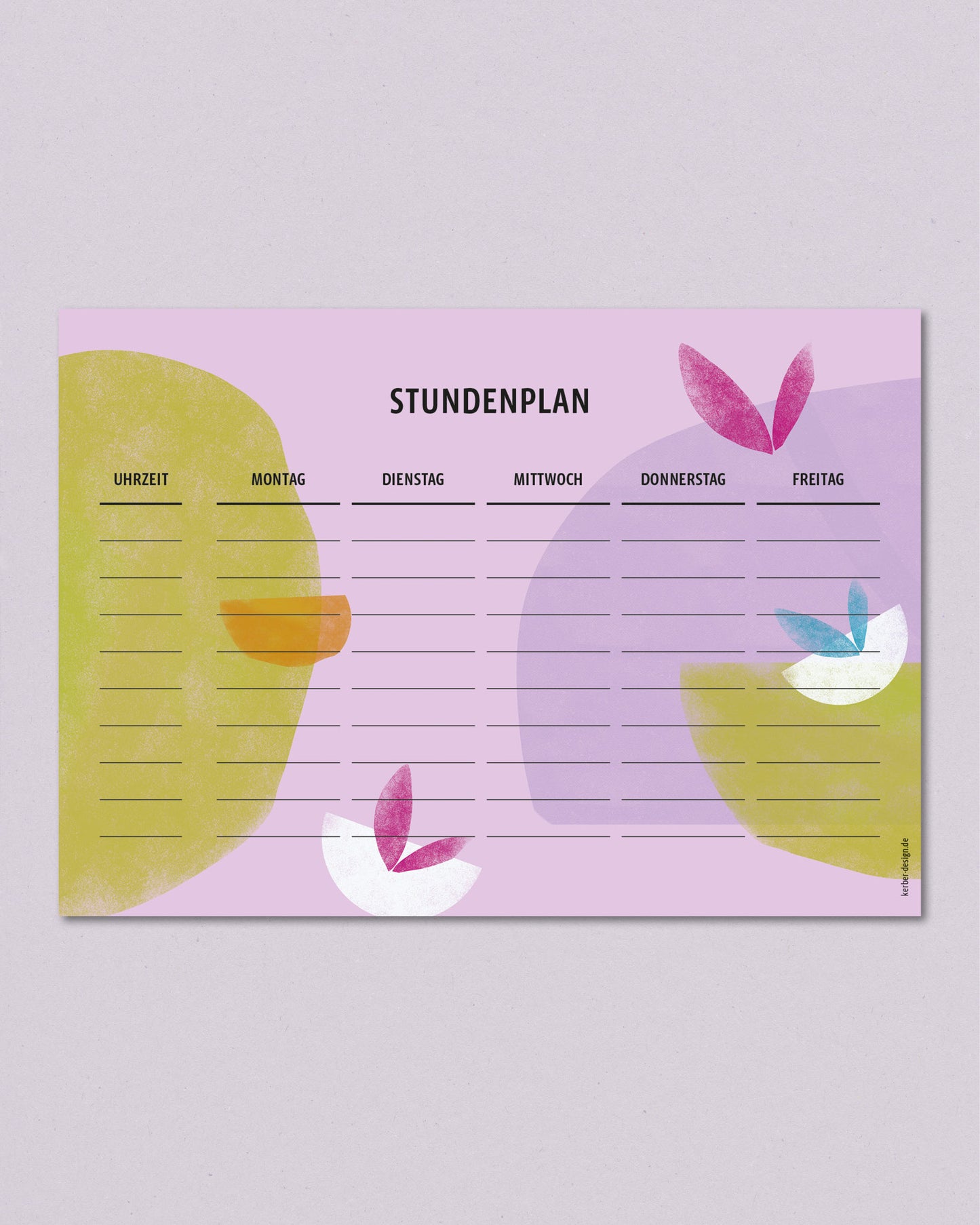 Stundenplan 2-Seitig // A4