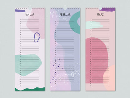 Geburtstagskalender (immerwährend) // halbes DIN A4