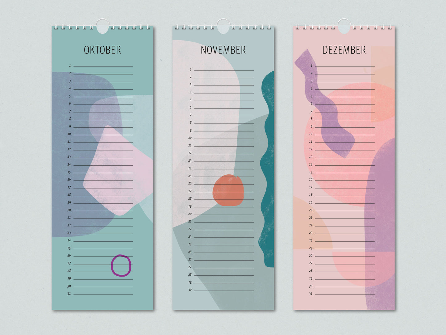 Geburtstagskalender (immerwährend) // halbes DIN A4