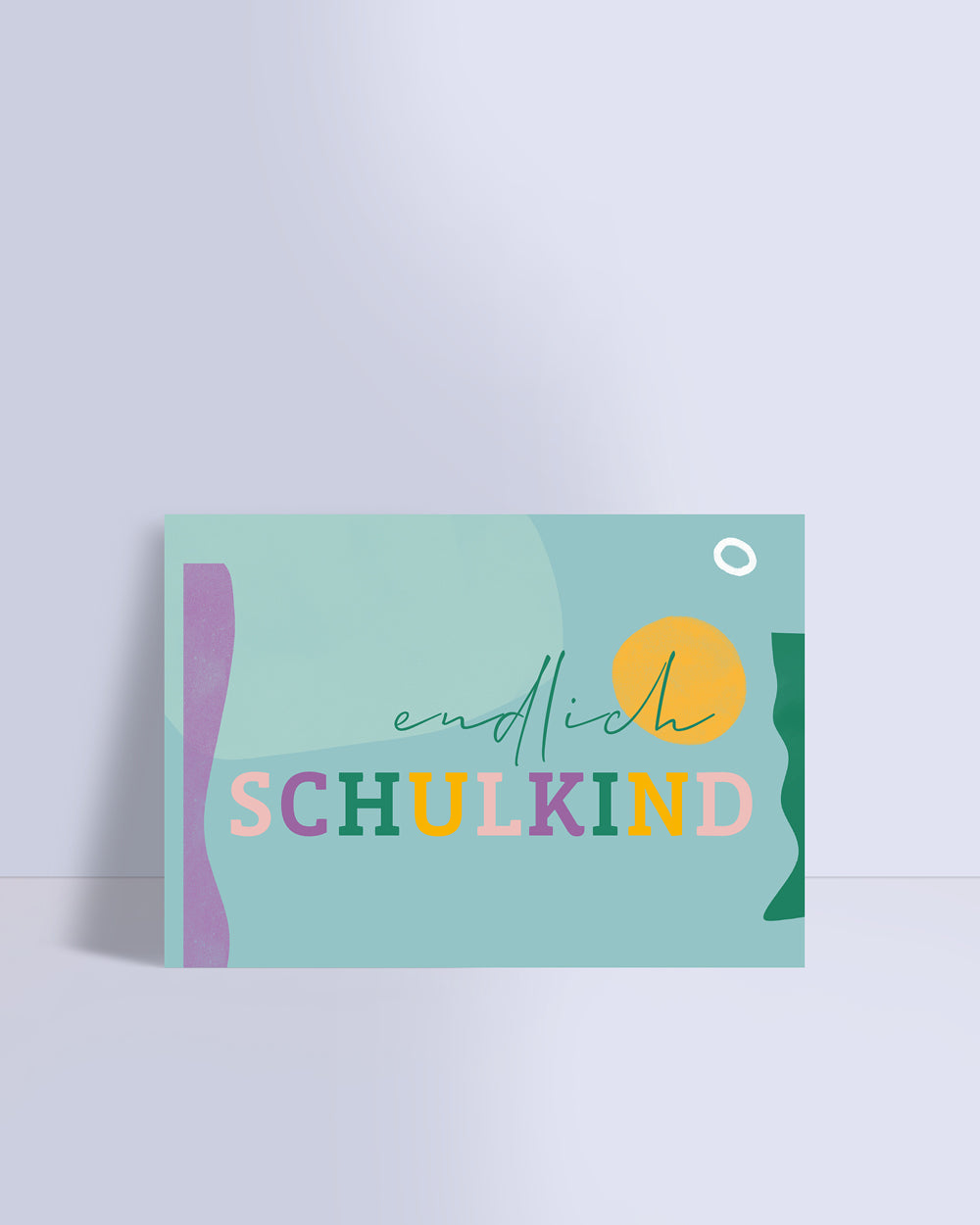 Postkarte endlich Schulkind // A6