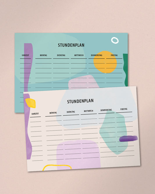 Stundenplan 2-Seitig // A4