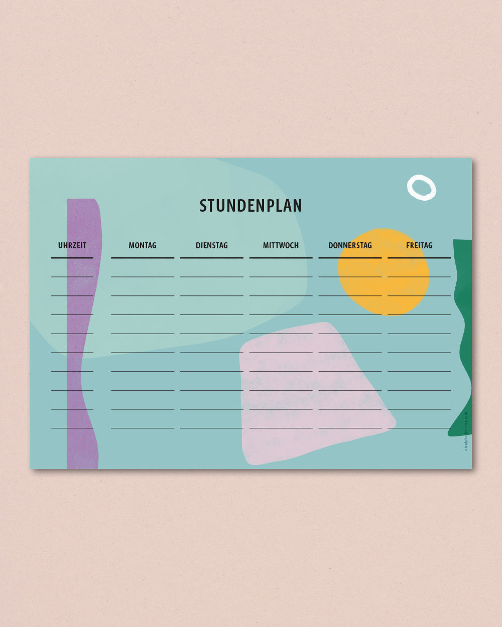 Stundenplan 2-Seitig // A4