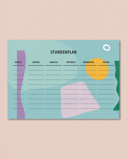 Stundenplan 2-Seitig // A4