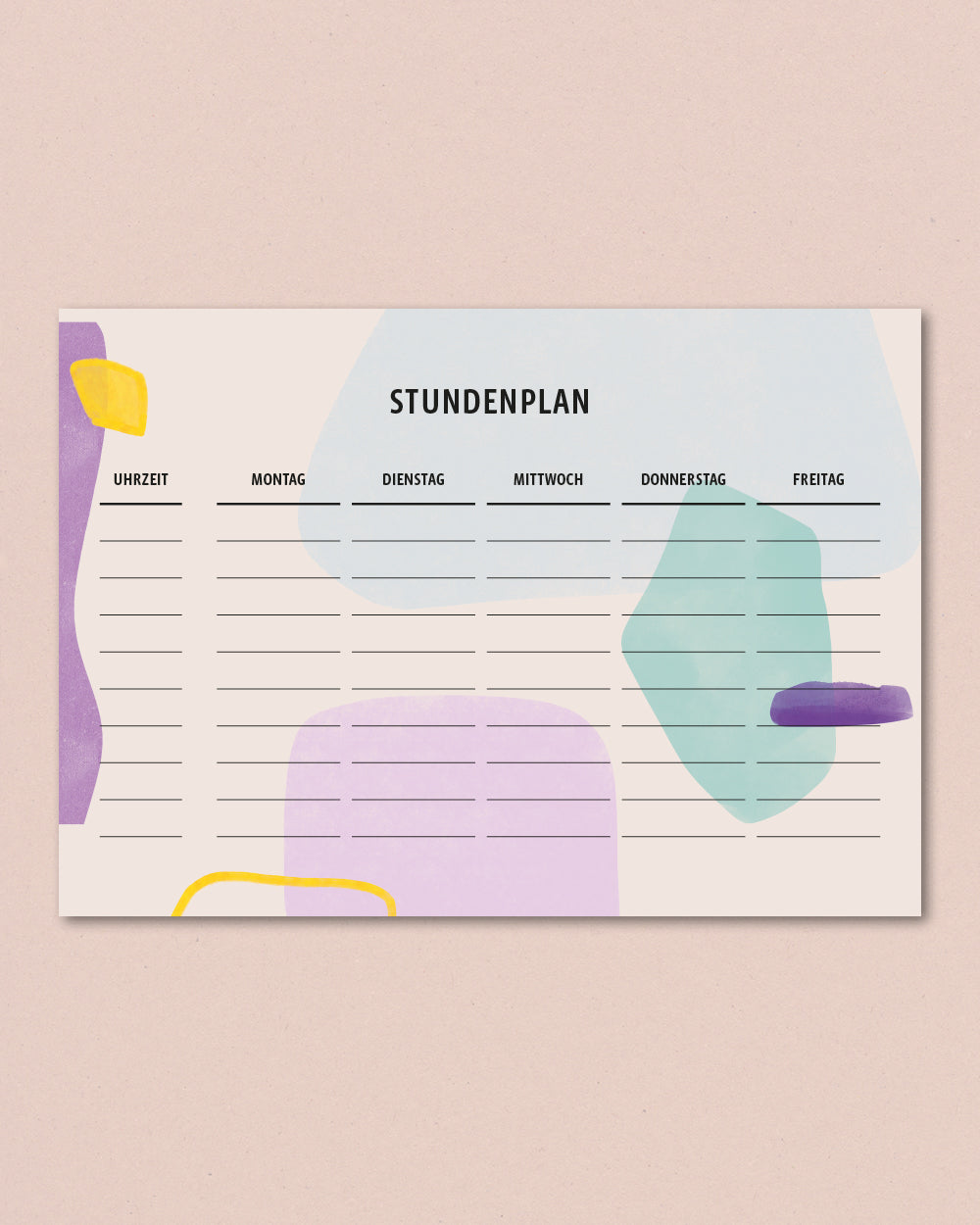 Stundenplan 2-Seitig // A4