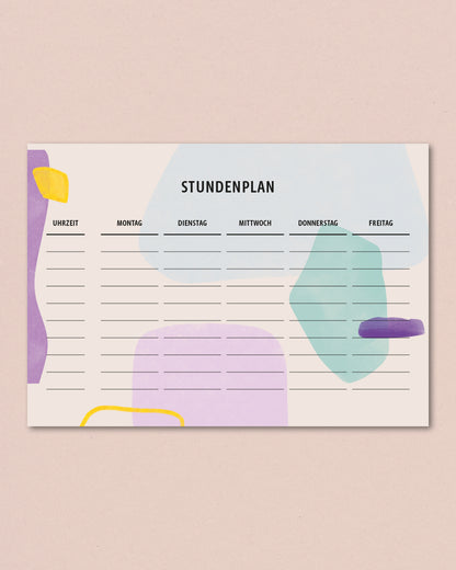 Stundenplan 2-Seitig // A4