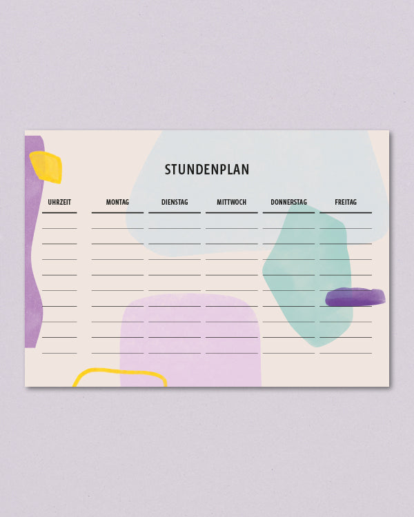 Stundenplan 2-Seitig // A5