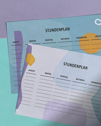 Stundenplan 2-Seitig // A5