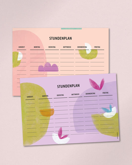 Stundenplan 2-Seitig // A4