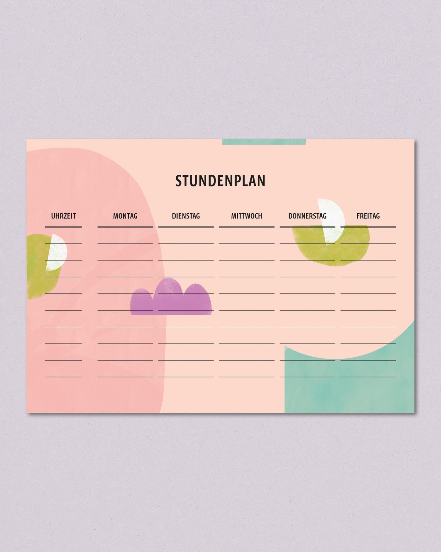 Stundenplan 2-Seitig // A4