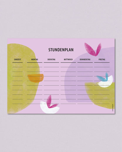 Stundenplan 2-Seitig // A4
