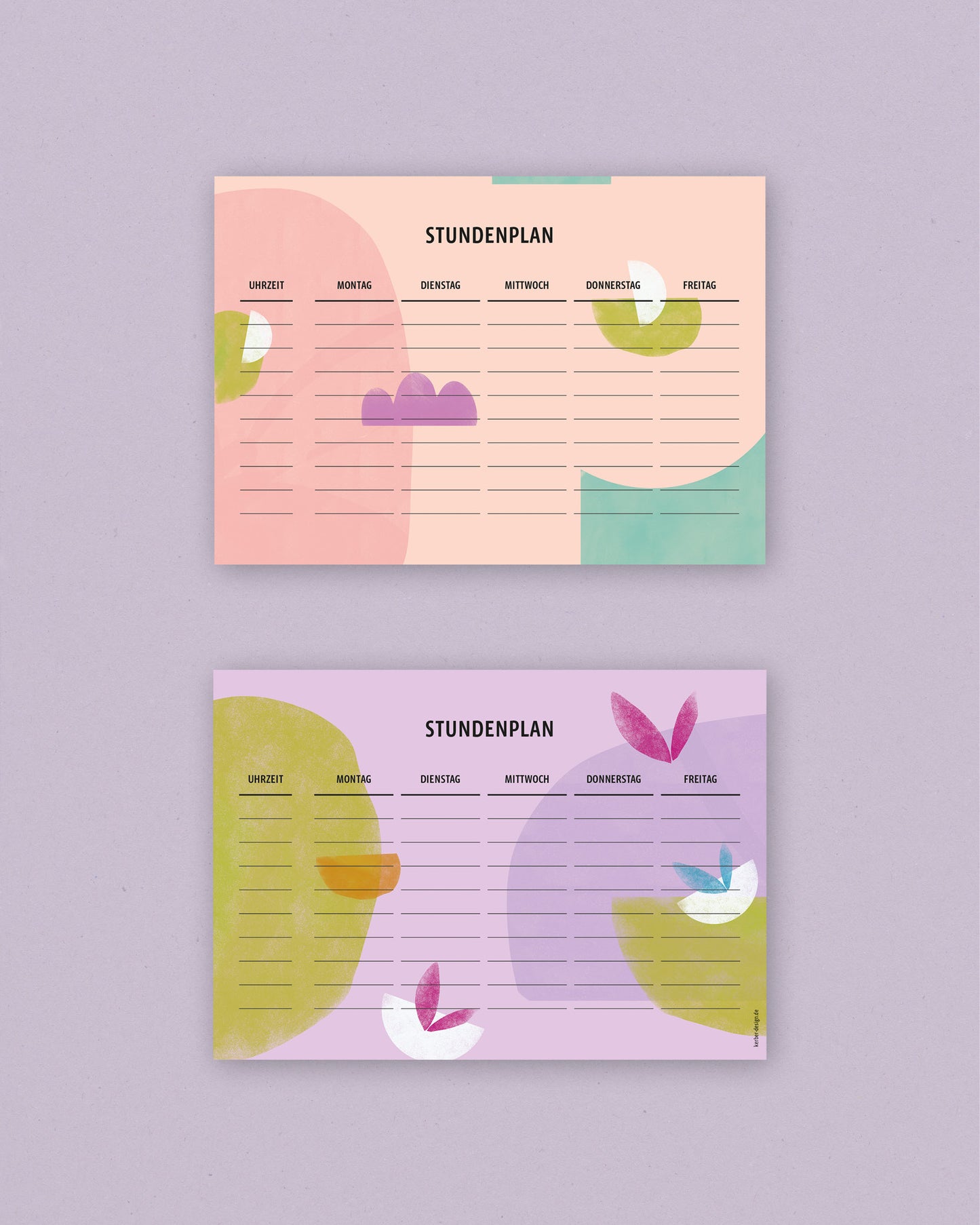 grafischer Stundenplan // A5, A4