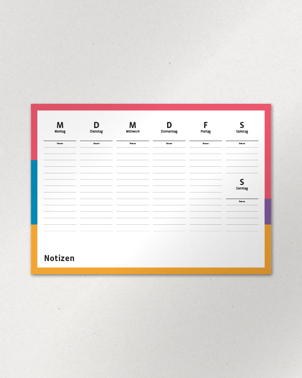 Wochenplaner Color Block // A4