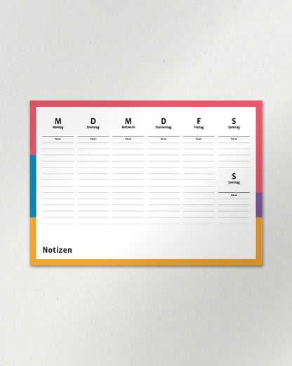 Wochenplaner Color Block // A4